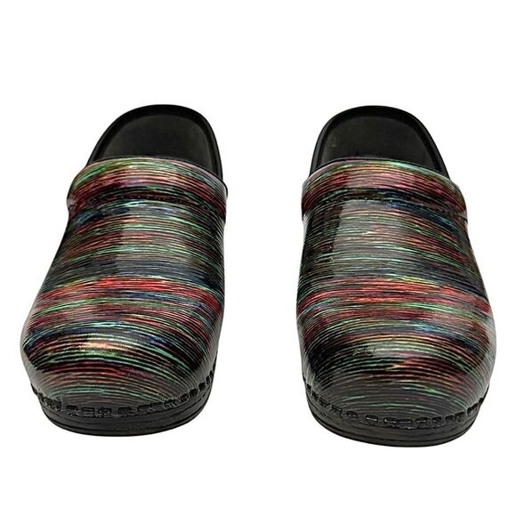 Dansko XP Women’s Clogs EU 37 US 6.5 Multicolor Striped Leather Slip-On - Picture 5 of 10